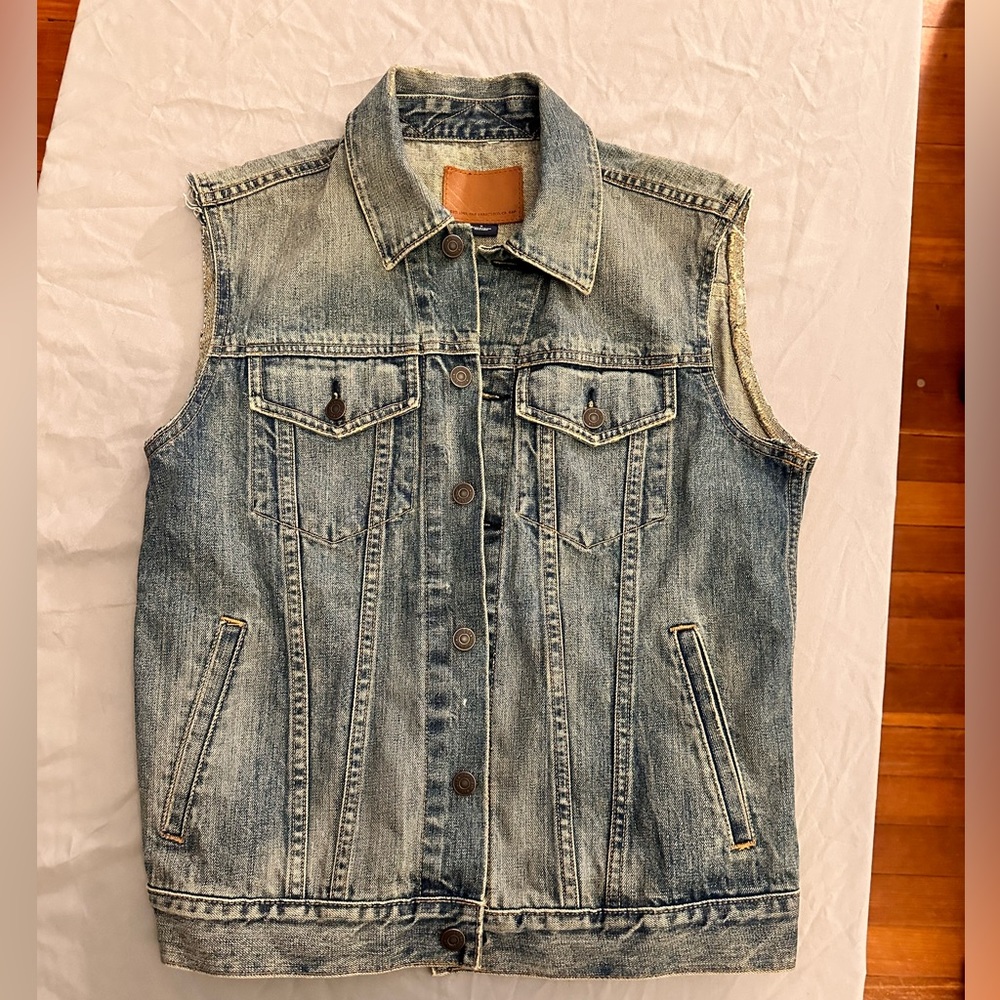 Gap Jean cutoff vest